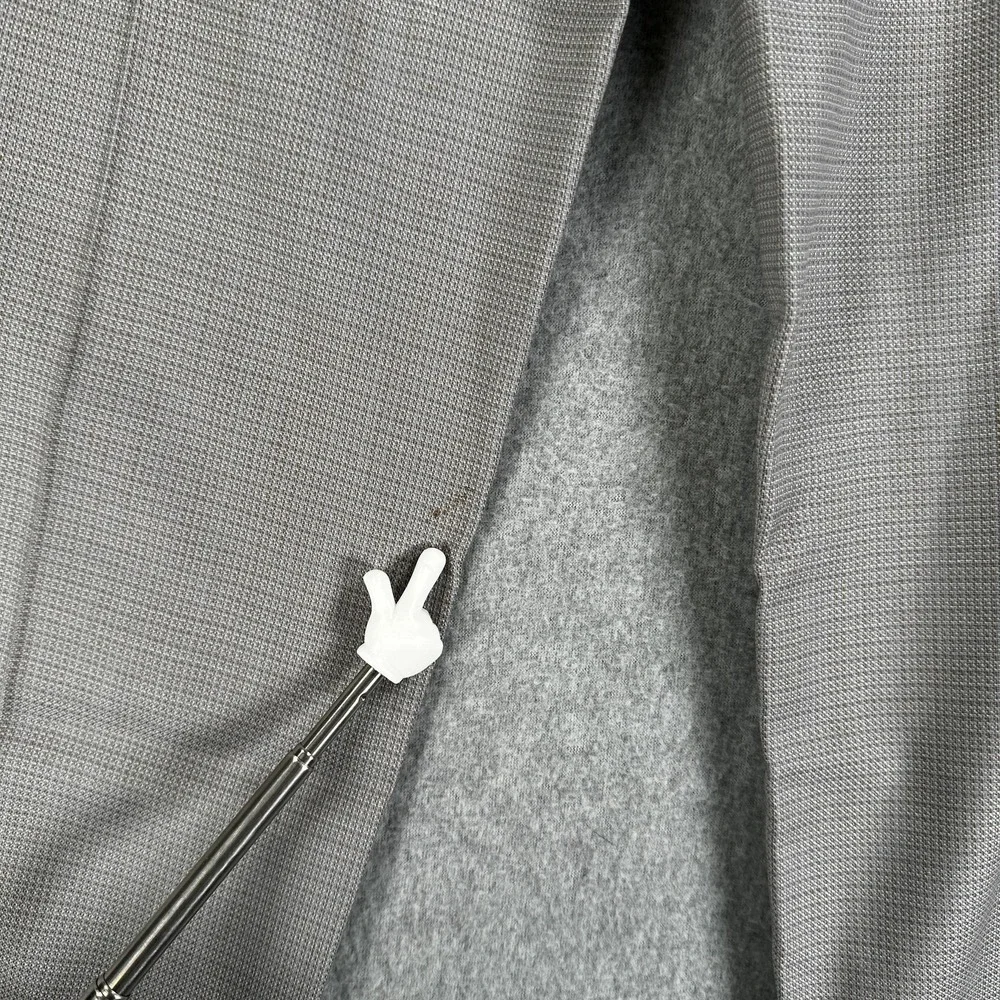 Zanella Austin Dress Pants Mens 35x28 Gray Check Pleated Cuffed Made In Italy